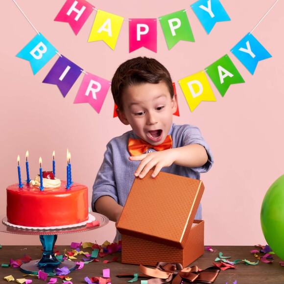 Happy Birthday Banner, Birthday Party Decorations (Multicolor) - Picture 7 of 10